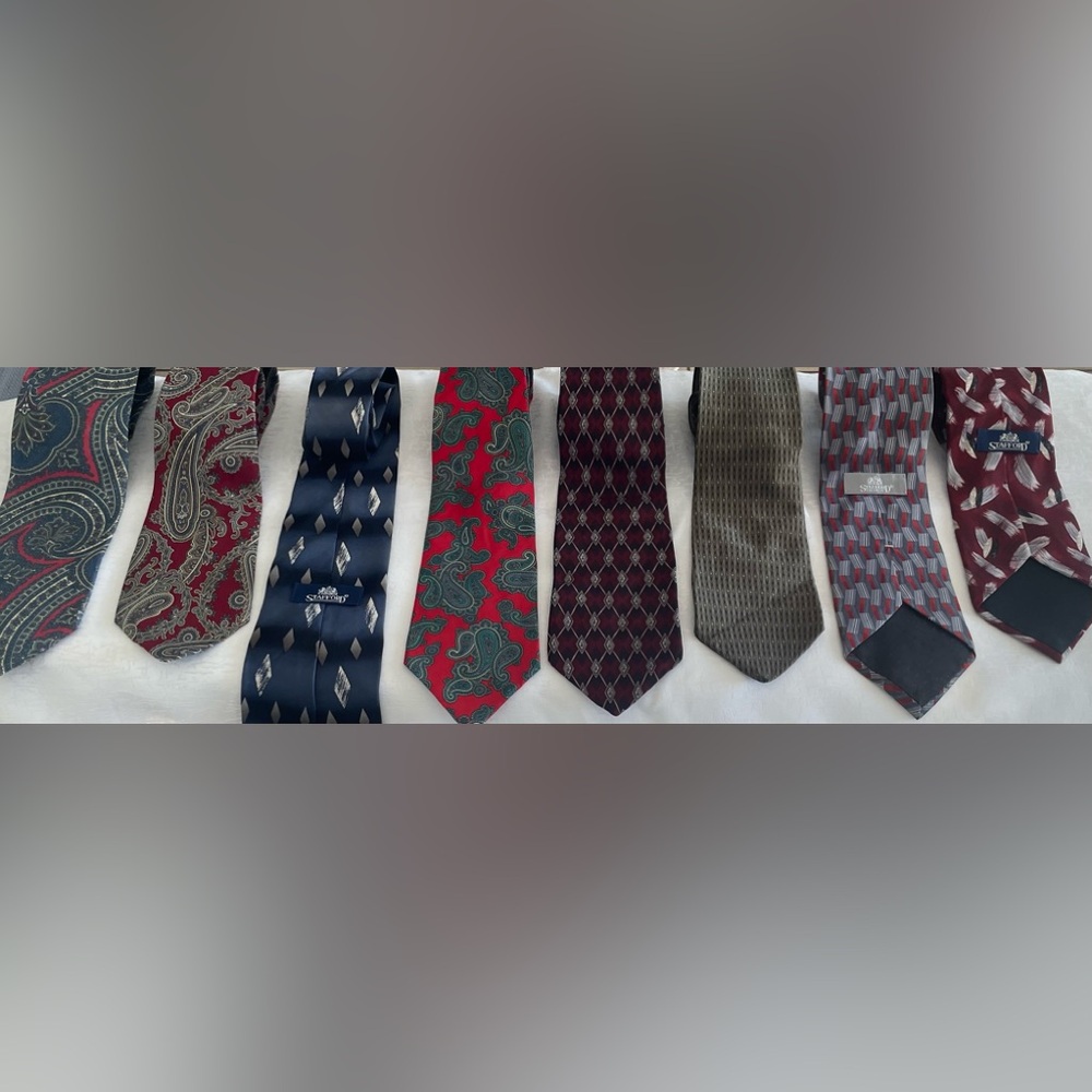 08 Stanford Silk Nautical Ties  in Black by M.LaHart